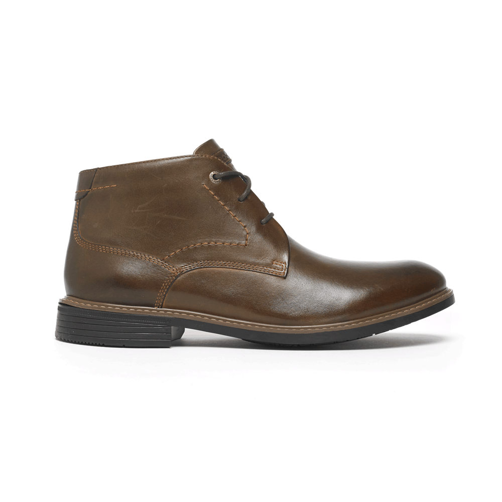 Rockport Singapore Mens Boots - Classic Break Chukka Dark Brown - PU3871629